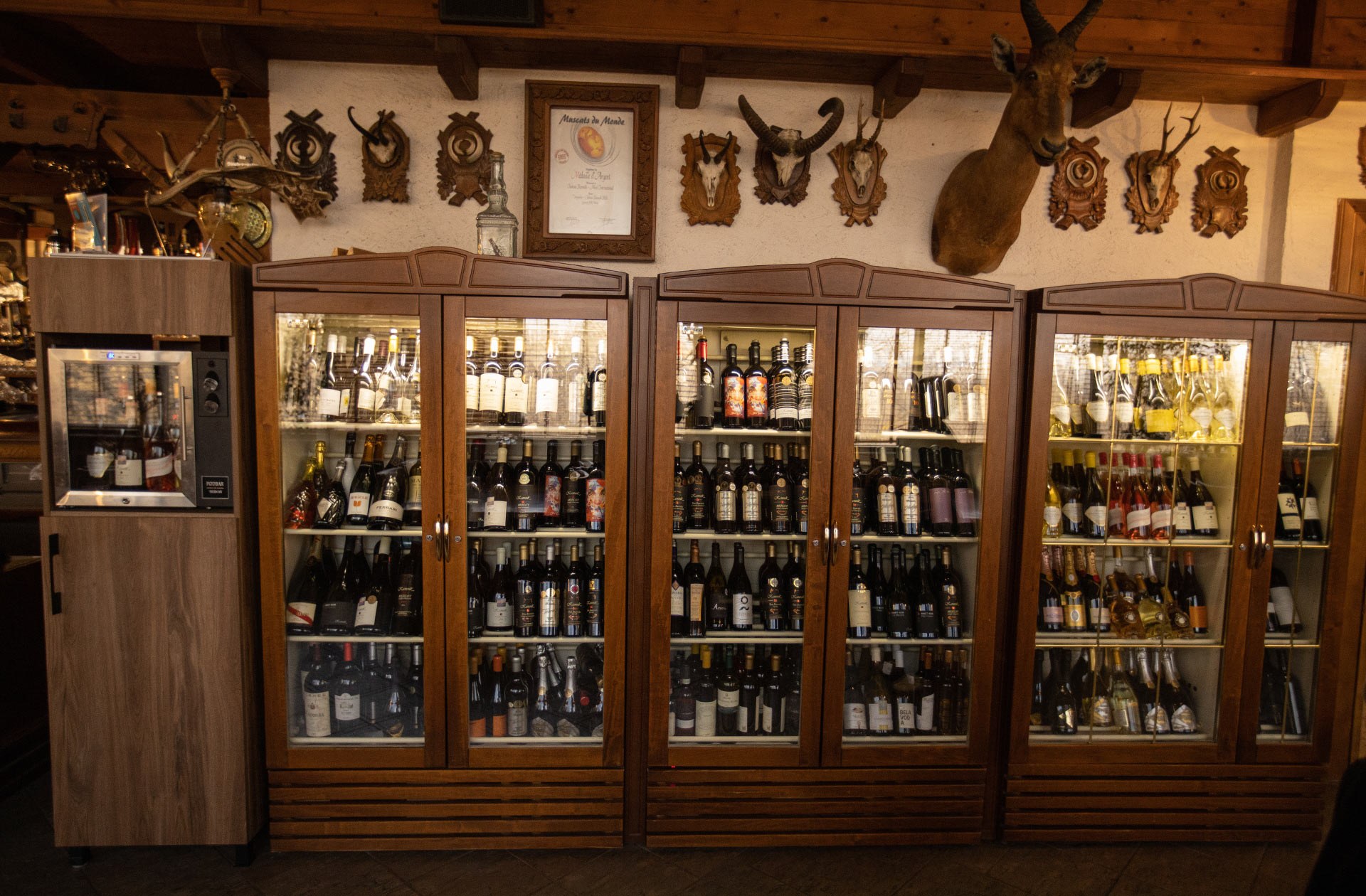 Wine cabinets in Kamnik’s wine library